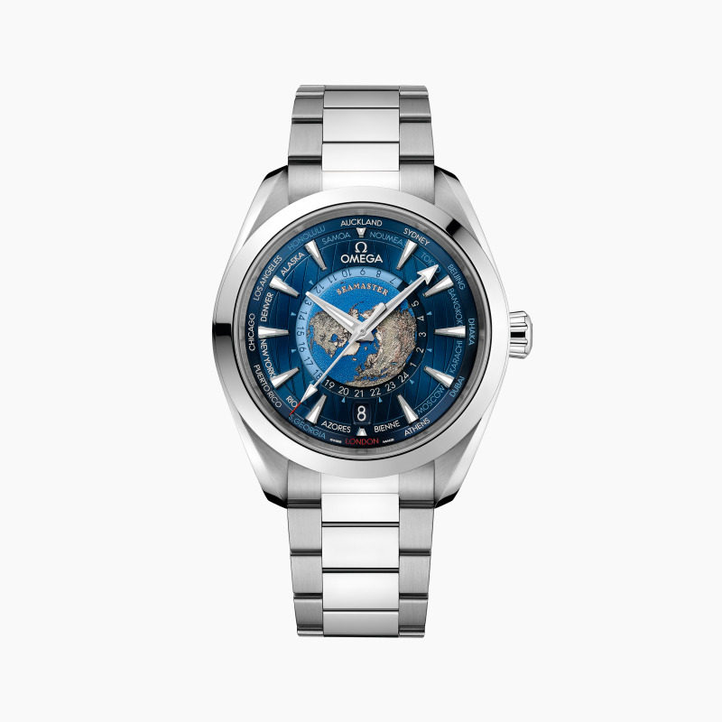 OMEGA欧米茄海马系列AQUA TERRA 150米世界时腕表精钢手表男 43MM