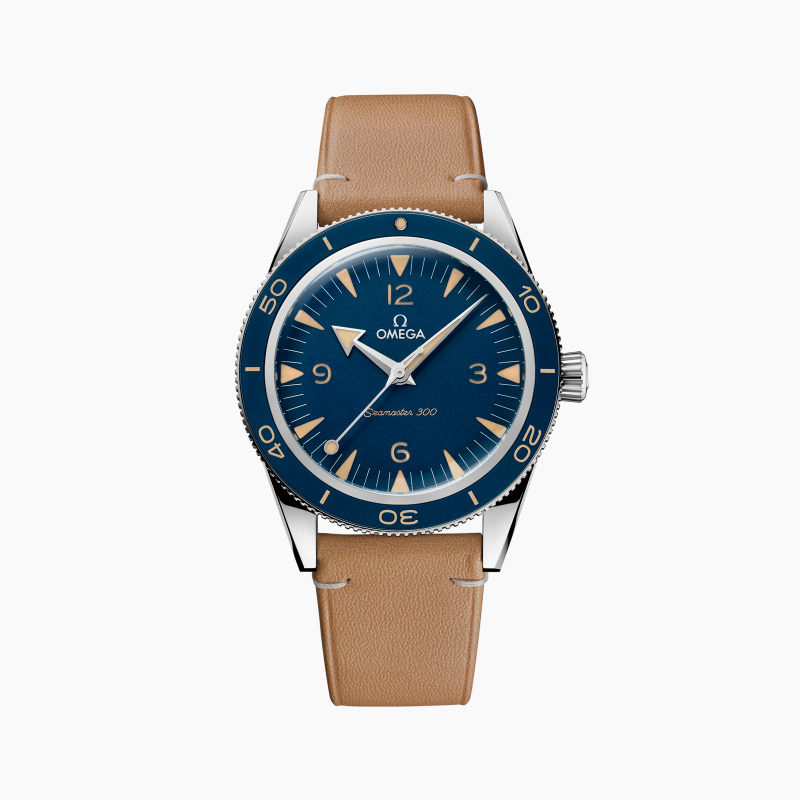 OMEGA欧米茄官方旗舰店海马系列海马300自动机械橡胶手表男41MM