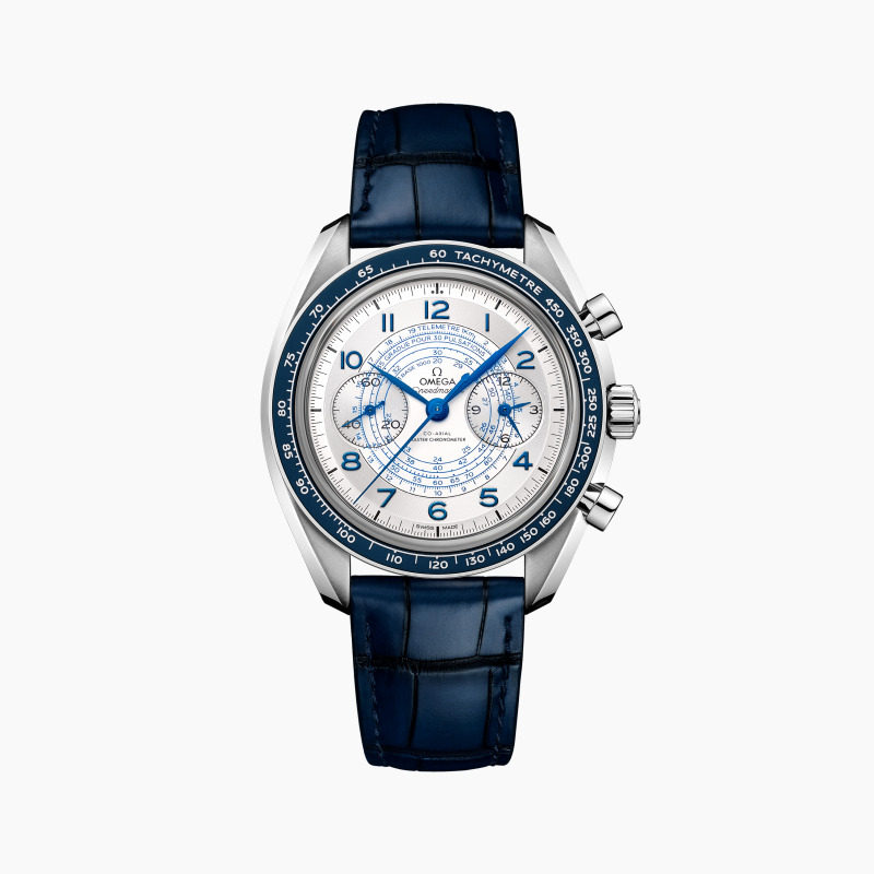 OMEGA欧米茄官方旗舰店超霸系列CHRONOSCOPE手动机械皮带手表男43MM