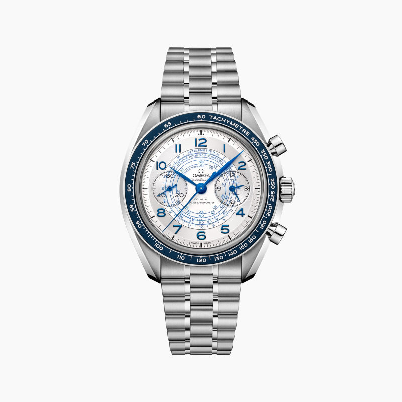 OMEGA欧米茄官方旗舰店超霸系列CHRONOSCOPE手动机械精钢手表男43MM